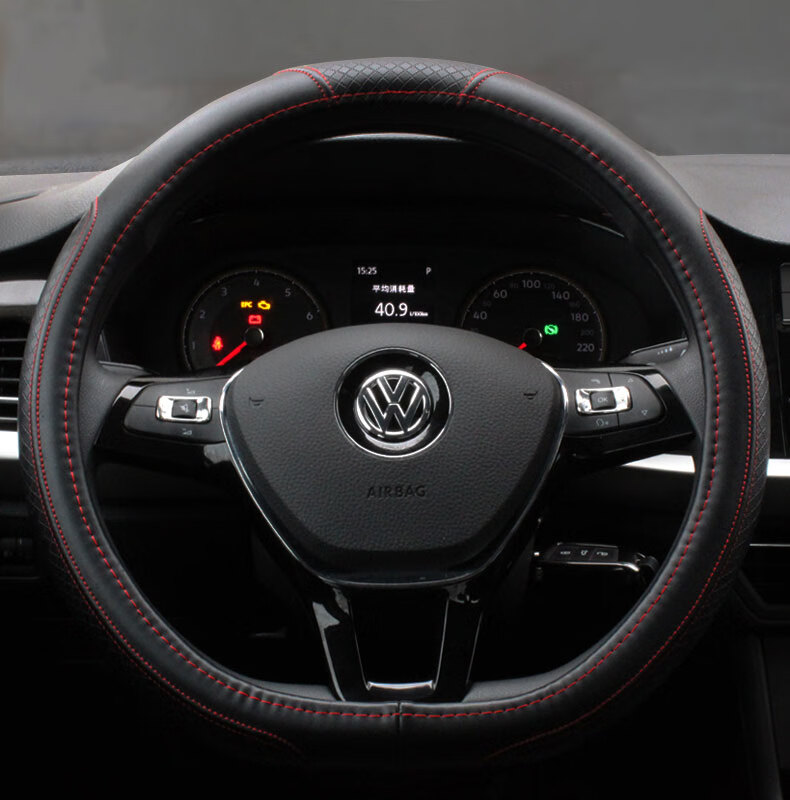 青姬适用于2021款大众新朗逸plus方向盘套牛皮朗逸启航汽车用品把套四