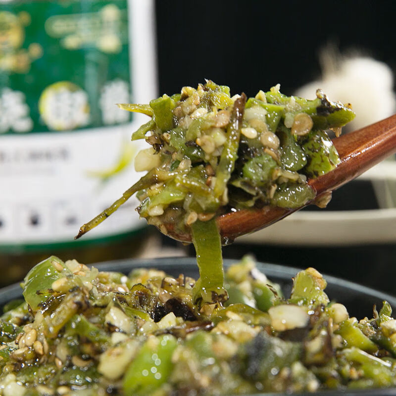 川妹子烧椒酱川娃子辣椒酱下饭菜爽脆烧焦酱农家虎皮青椒剁椒拌面料烧