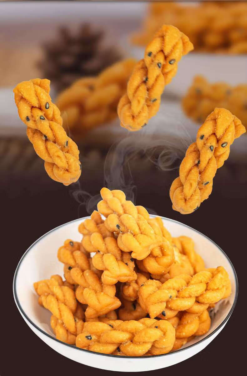 手工小麻花批发休闲零食品一箱香酥脆100克五香味净重100克送100克