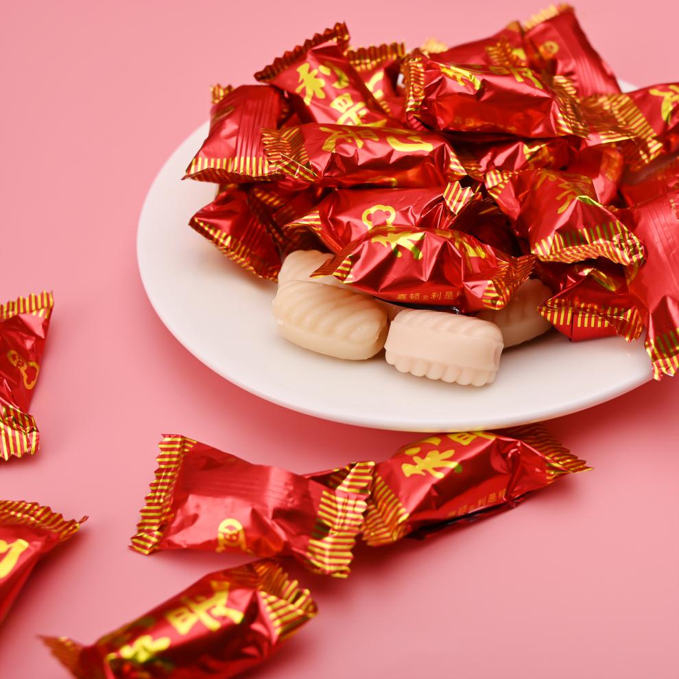 香港进口利是糖草莓味嘉顿什锦糖年货喜庆结婚送礼糖果350g袋 利是糖