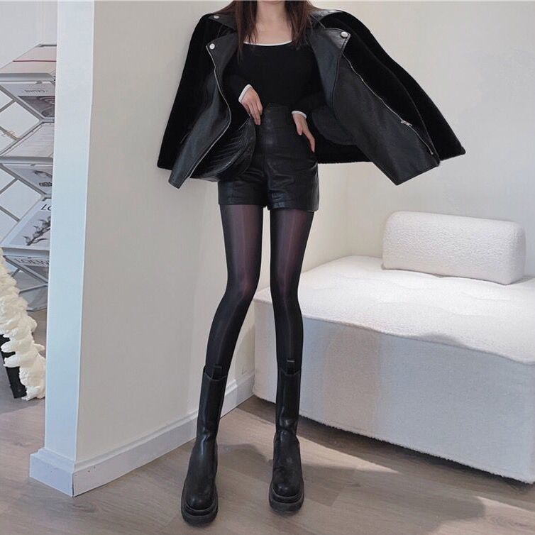 连裤袜大码黑丝油亮丝袜内裤一体连裤油亮款光腿神器油亮丝袜 my01