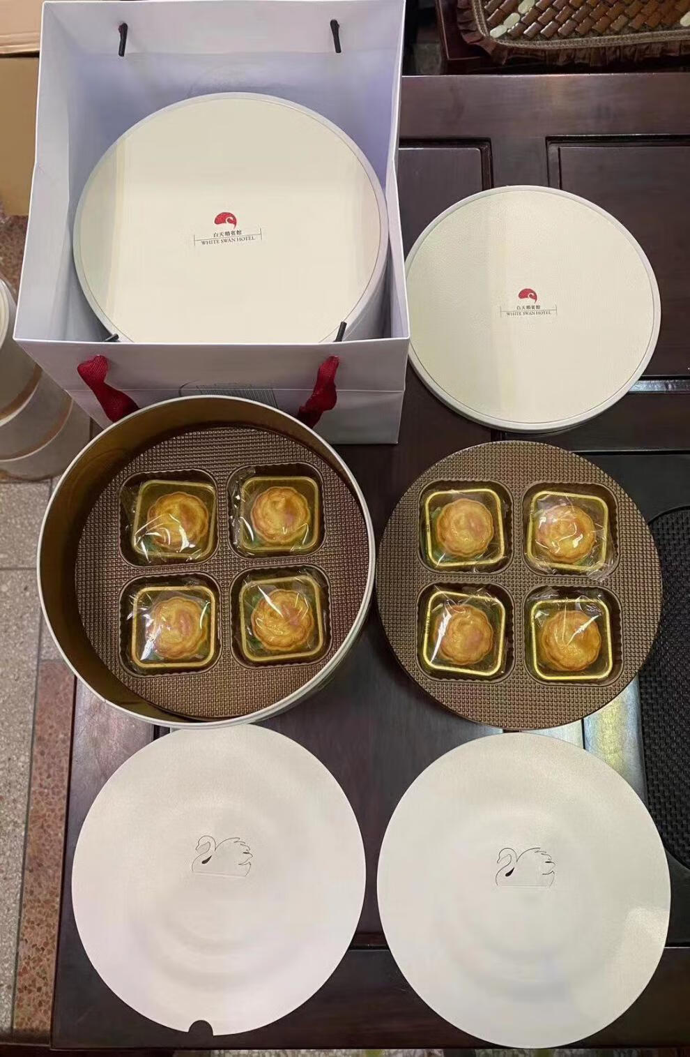 晨臻 五星级白天鹅酒店月饼w四季文华东方香格里拉中秋流心双蛋黄 6个