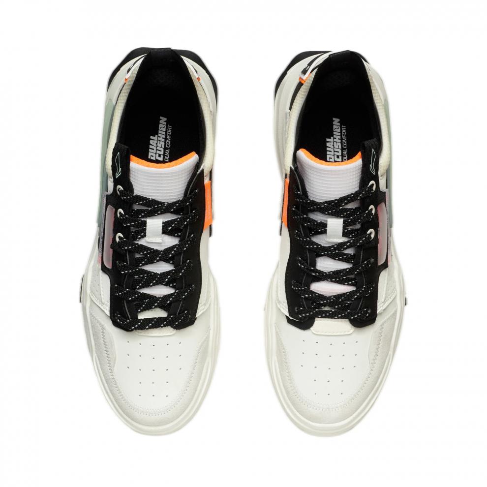 李宁2021新品极客男子系列反光经典休闲鞋微晶灰凝雪灰agcr1192415