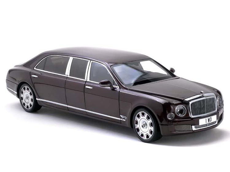 118合金车模宾利慕尚加长版仿真汽车摆件送男朋友的礼物弭黎红色