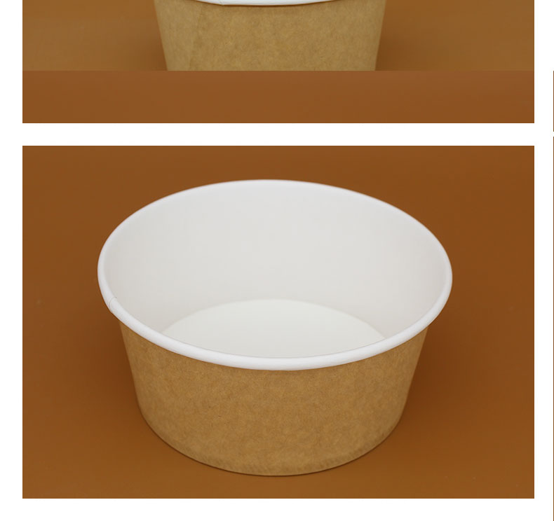 850ml600ml牛皮纸碗酸辣粉混沌米线麻辣烫一次性纸碗960牛皮碗容量850