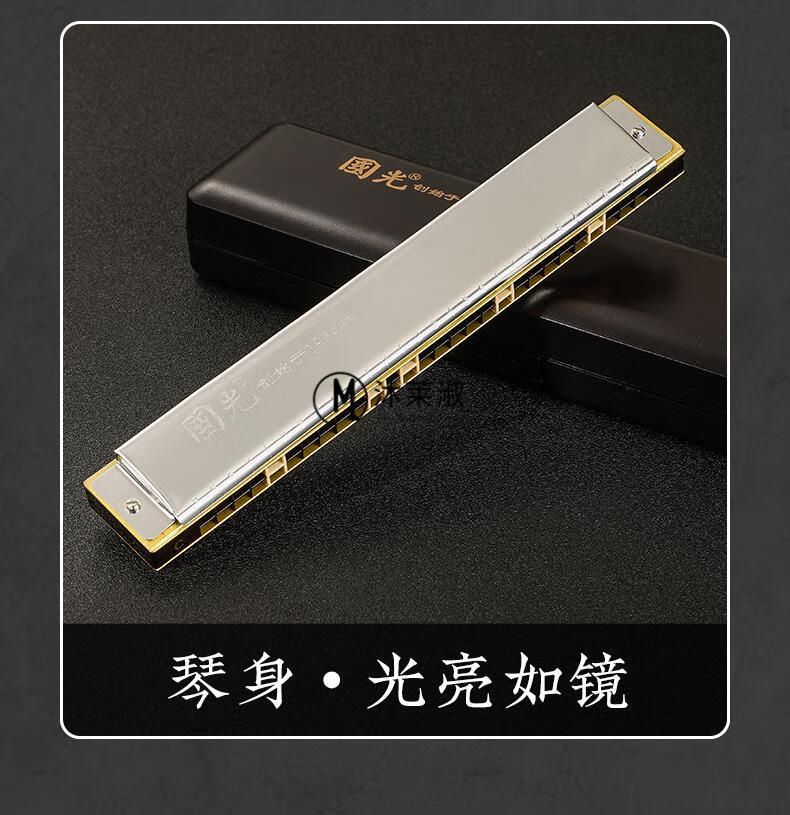专业口琴初学者hohner上海国光口琴复音c调重音初学者学生成人儿童