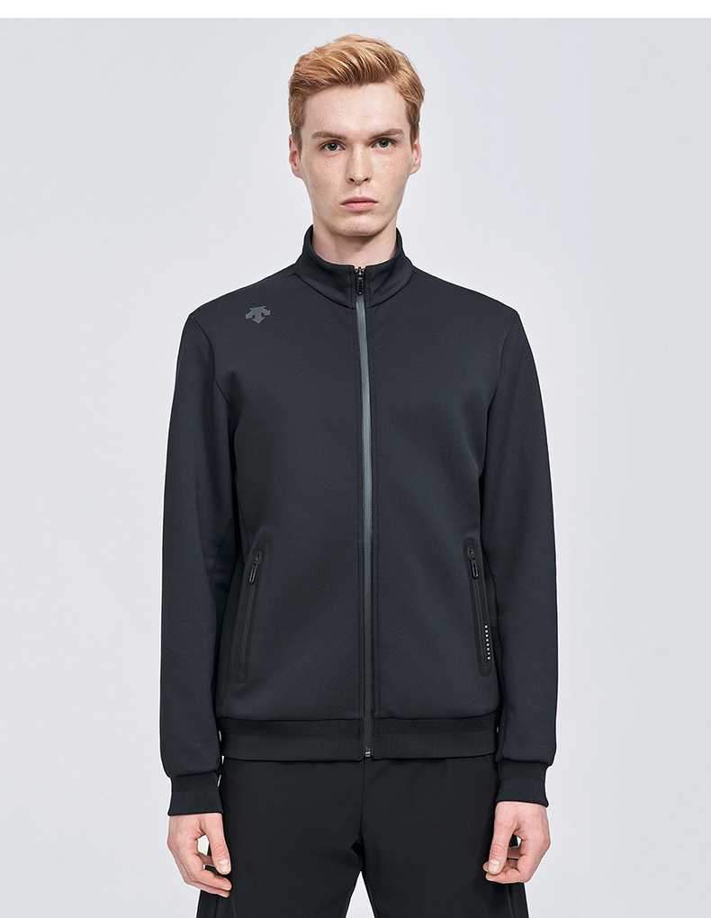 descente迪桑特element男子针织运动外套d1431ikt71白色wtxl180100a