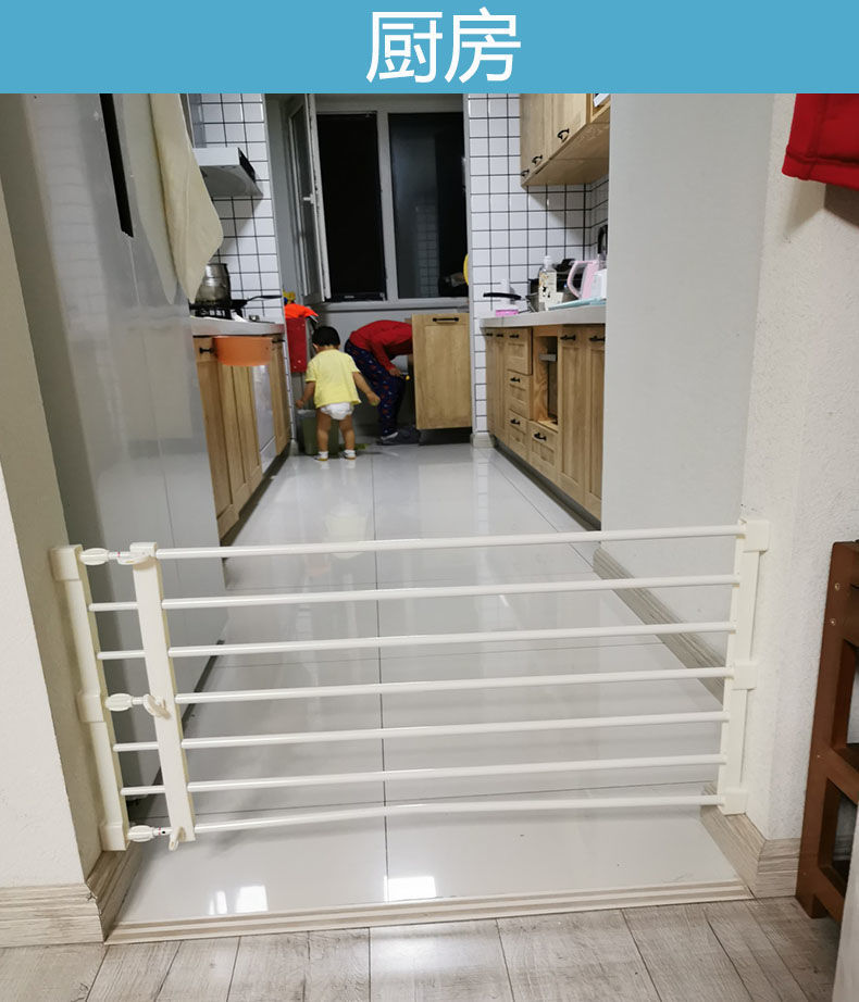 精选狗狗围栏栅栏免打孔可伸缩隔离门栏小型犬挡板宠物室内家用防护栏