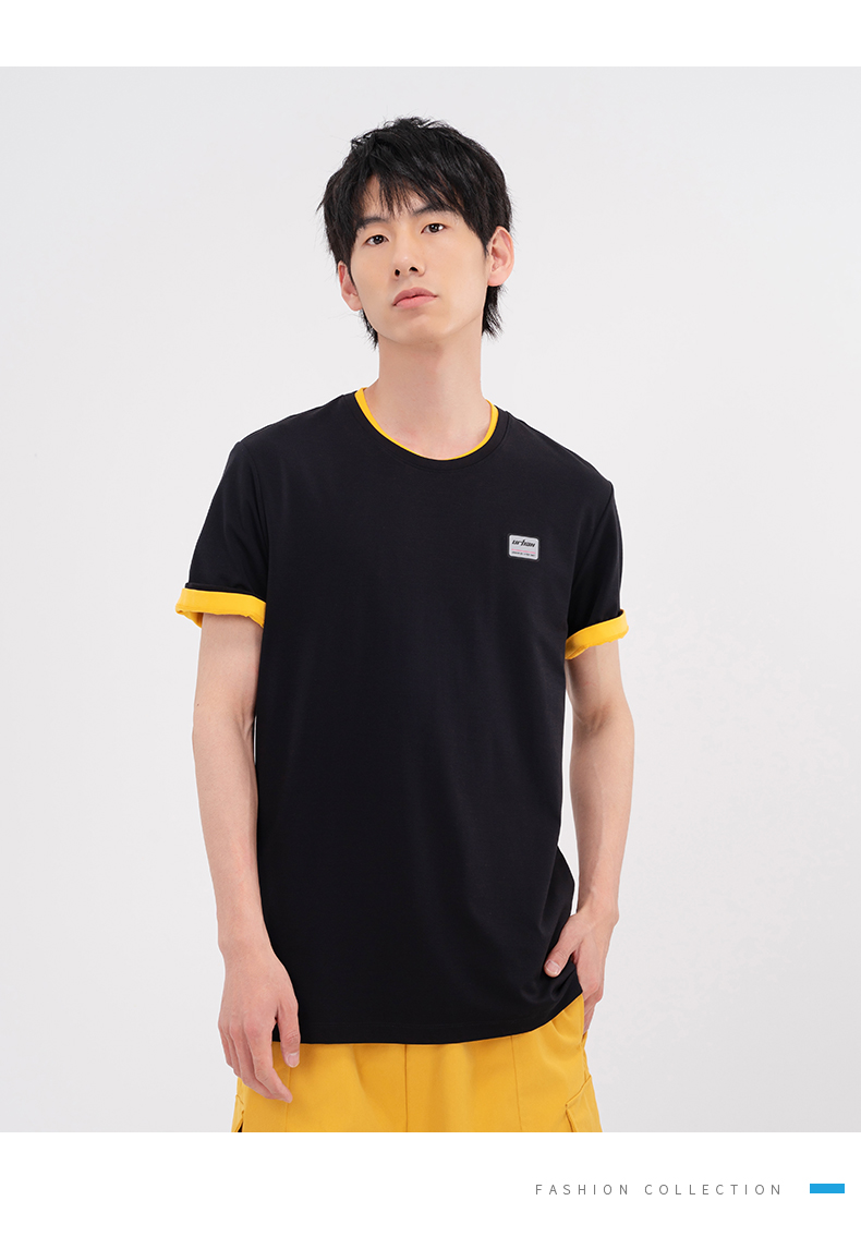 商场同款特步短袖t恤男夏季新款男装百搭半袖圆领休闲运动打底上衣