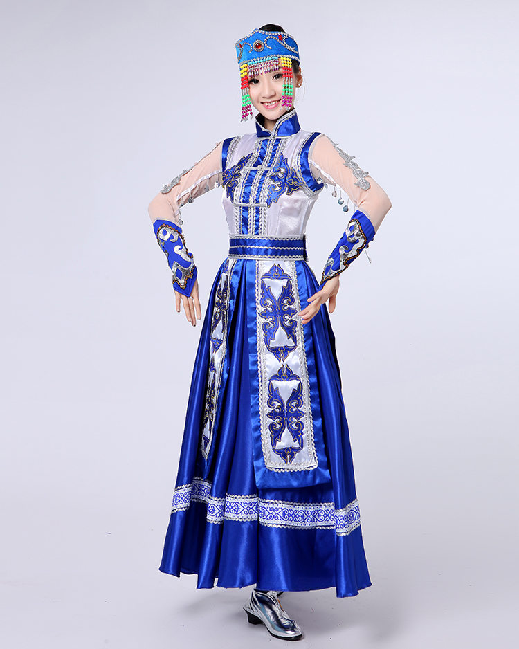 蒙古族服装女装蒙古女舞蹈蒙族夏季成人新款现代民族风蒙古衣服族女