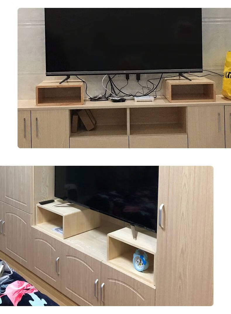 电视机垫高架胡桃木置物架电视增高架垫高底座支架桌面加高整体收纳可