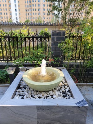 太阳能智能变频水泵户外假山鱼池大流量增氧抽水泵流水瀑布墙 35w单晶