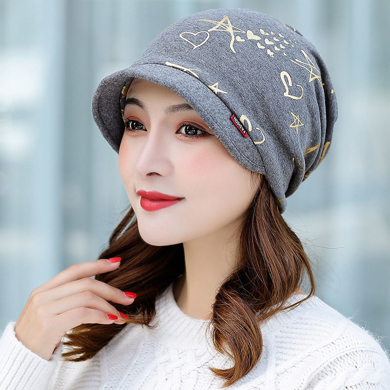 光头帽包头帽女士春秋季薄款月子帽时尚韩版百搭潮棉质针织光头帽子