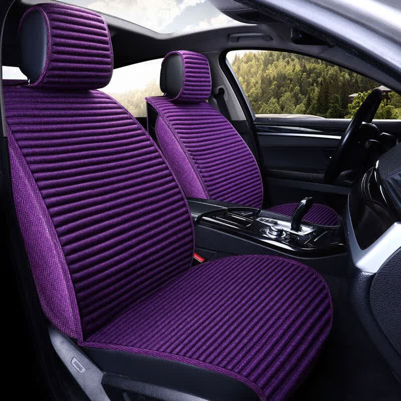 汽车坐垫四季通用夏季凉垫冰丝亚麻荞麦养生座垫座椅套全包围座套