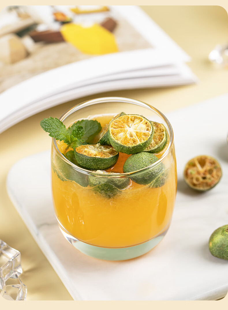 冻干青金桔干500g青桔百香果水果茶泡水泡茶小青橘干金橘片 【袋】