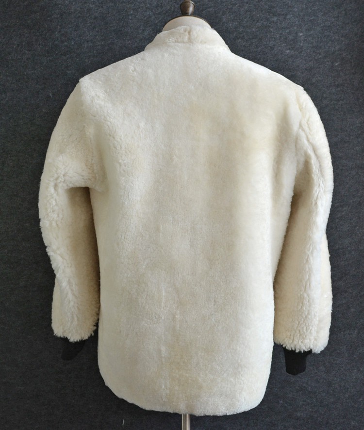 稻草人羊皮袄皮毛一体皮衣男真袄加厚外套羊剪绒皮袄整皮内胆上衣白