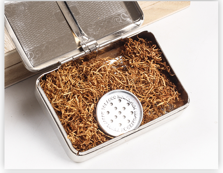 烟斗丝保湿盒迷你铝合金保湿片烟丝雪茄加湿片小号烟丝盒专用加湿器