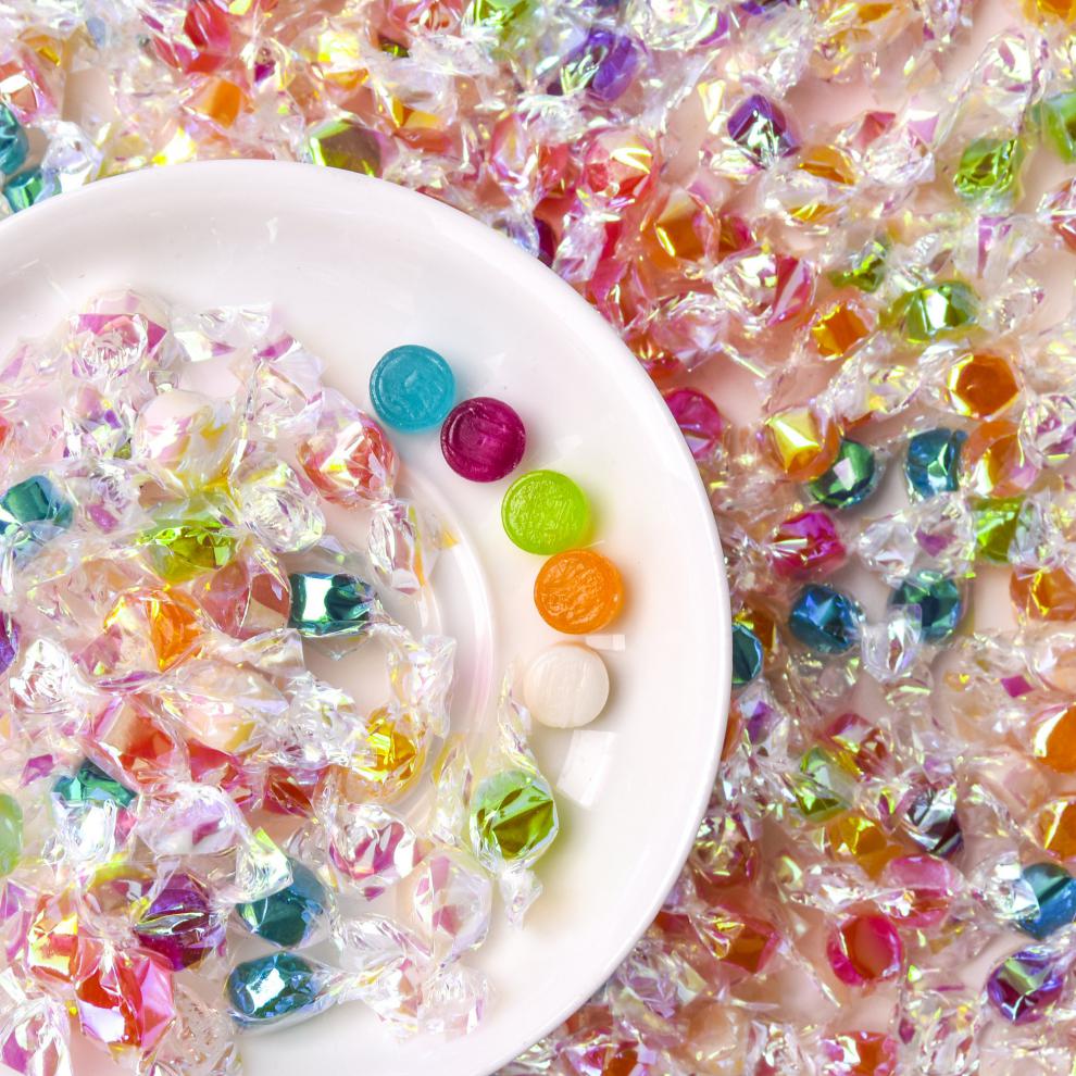 迷你千纸鹤糖果多彩维c彩虹糖水果味喜糖硬糖图1透明纸250克约175颗