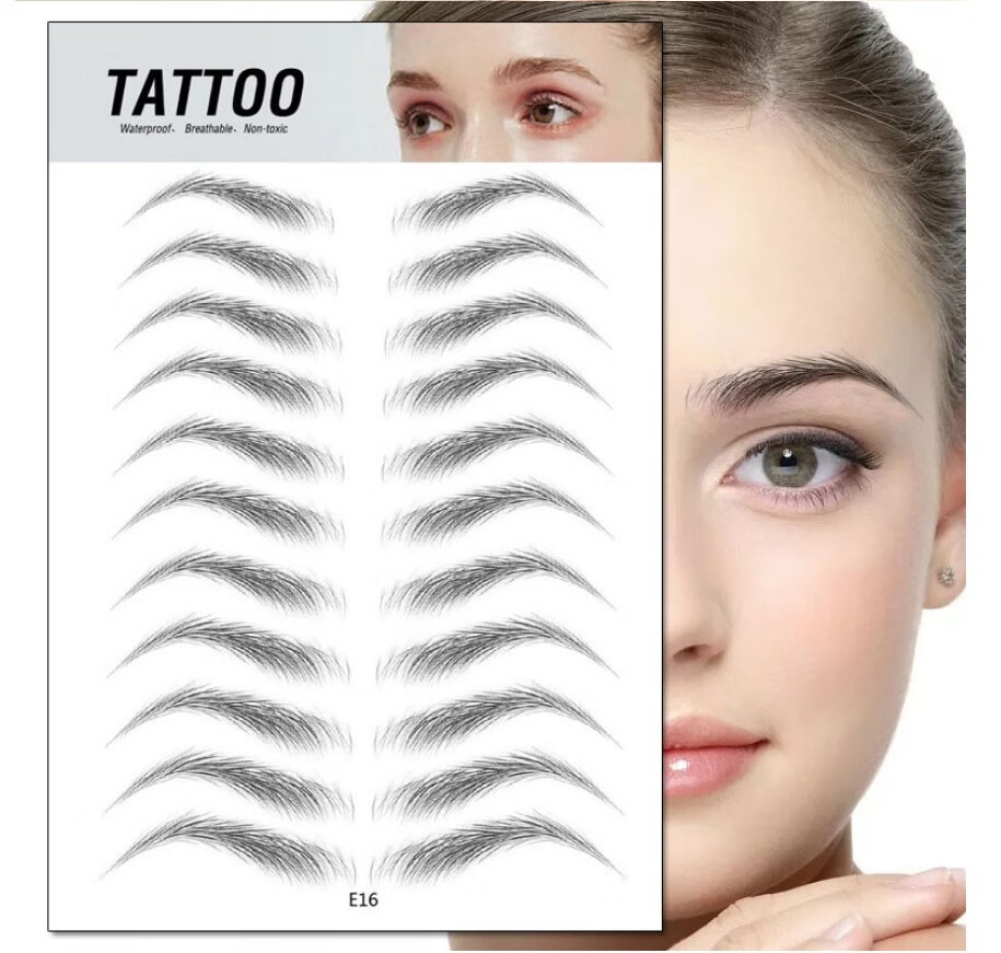 买一宋一抖音同款网红贴上纹绣遮眉毛贴半3d仿真生态自然画眉野生眉毛