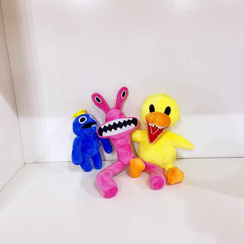 rainbow friends roblox蓝色皇冠公仔彩虹朋友周边毛绒玩偶 四手怪