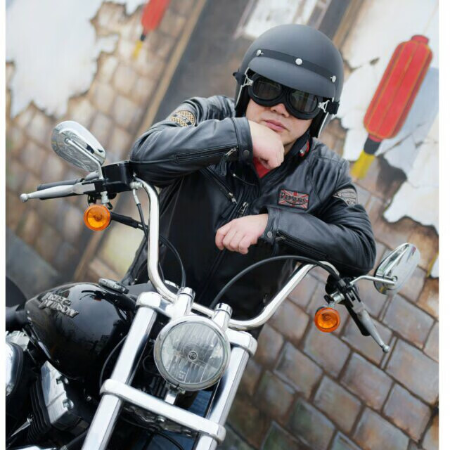 哈雷摩托车头盔加大号超大头胖子特大码4xl号男机车3/4半盔63到67cm可