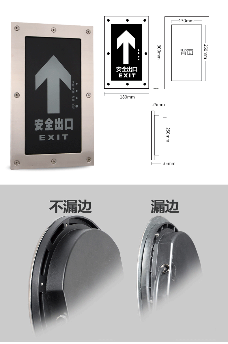 消防應急地面疏散指示燈24v地埋式安全出口標誌嵌入式圓形地標燈款