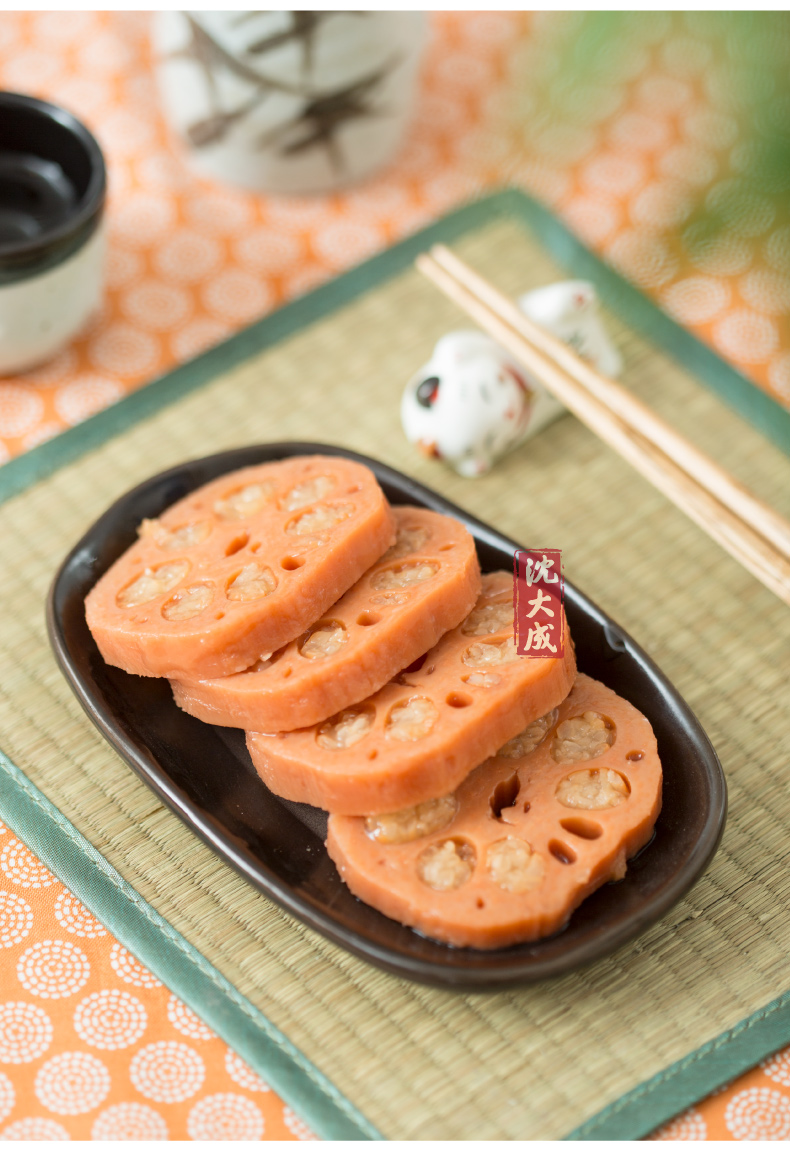 上海特产桂花糯米藕 中华沈大成桂花糖藕 糯米莲蜜汁莲藕 500g【图片