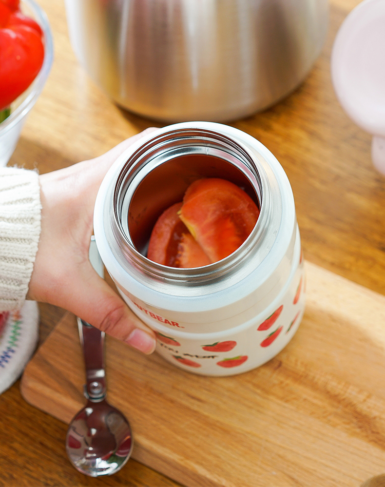 杯具熊焖烧壶焖烧罐卡通印花焖烧壶不锈钢真空保温饭盒保温桶粥桶焖