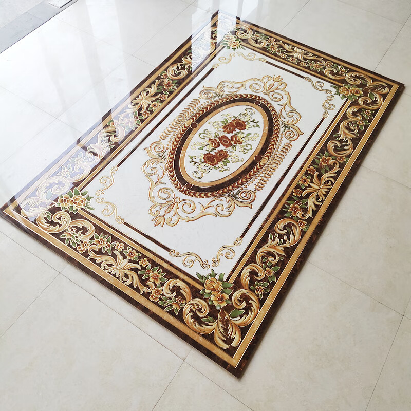地板砖欧式客厅拼花瓷砖800x800餐厅过道地毯花瓷砖入户玄关拼图 任意