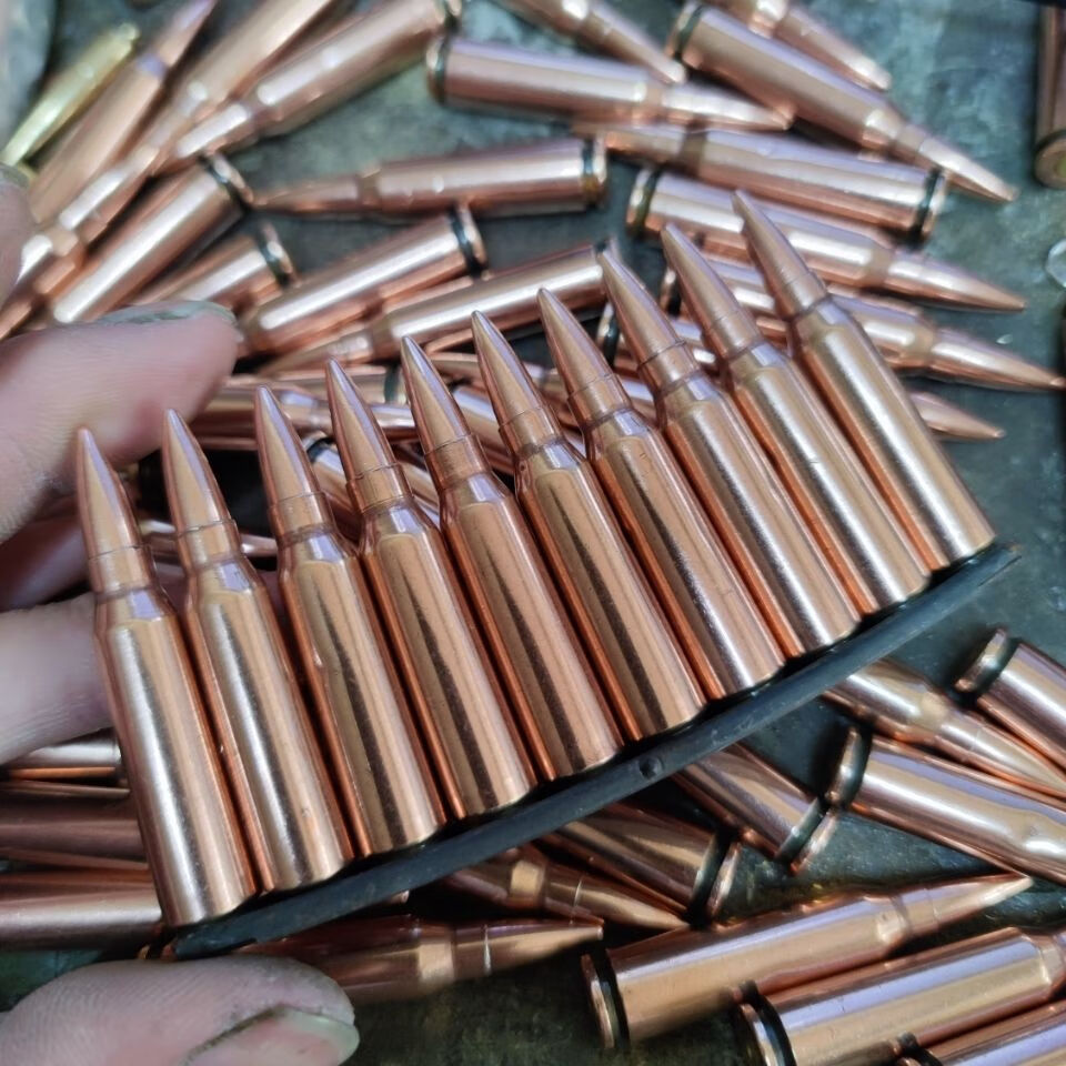 95式钢覆铜弹模项链 影视道具 弹壳工艺品 战狼二道具 95钢覆铜2枚