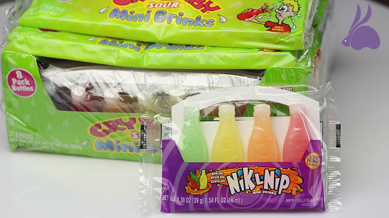 蜡瓶糖nerds rope浆果绳子糖可食用彩虹五彩绳饮料糖韩国声控吃播