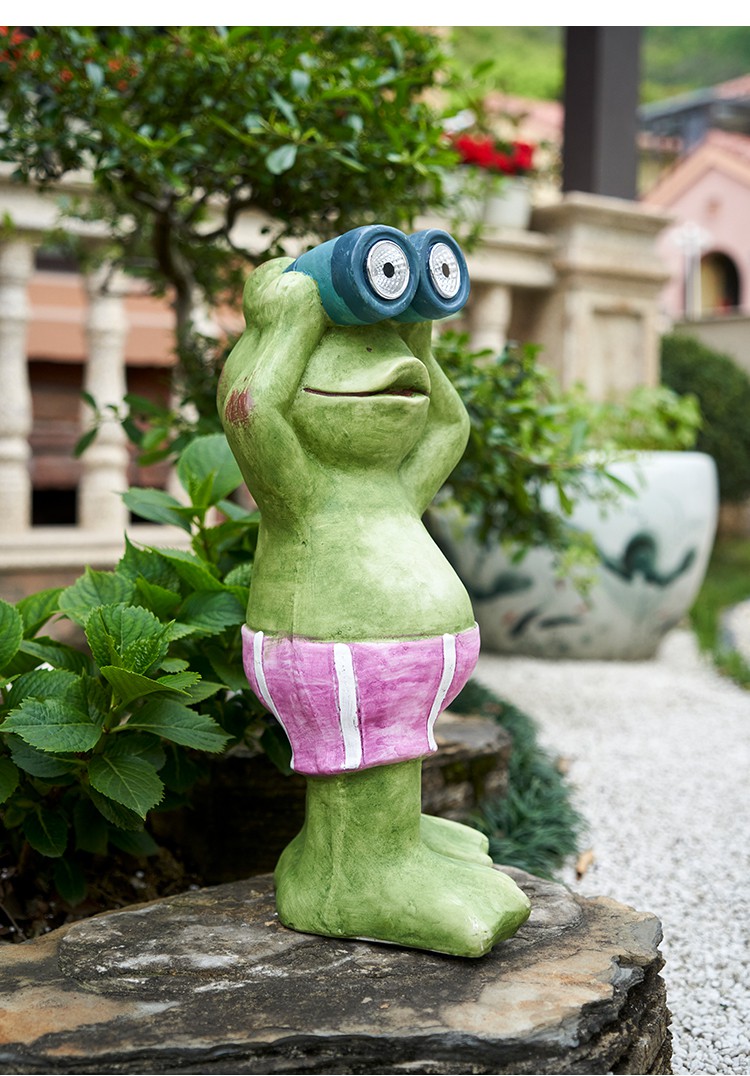 太阳能青蛙灯户外庭院动物摆件花园院子装饰灯景观布置防水小夜灯守望