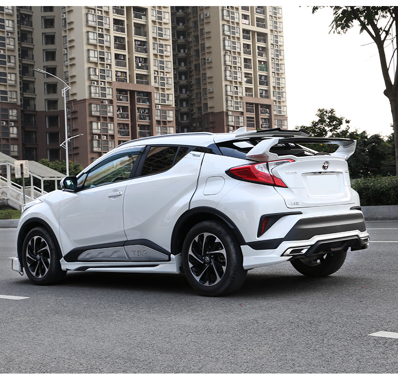 适用于丰田chr改装顶翼奕泽尾翼无损免打孔中翼压翼外饰专用配件 尾翼