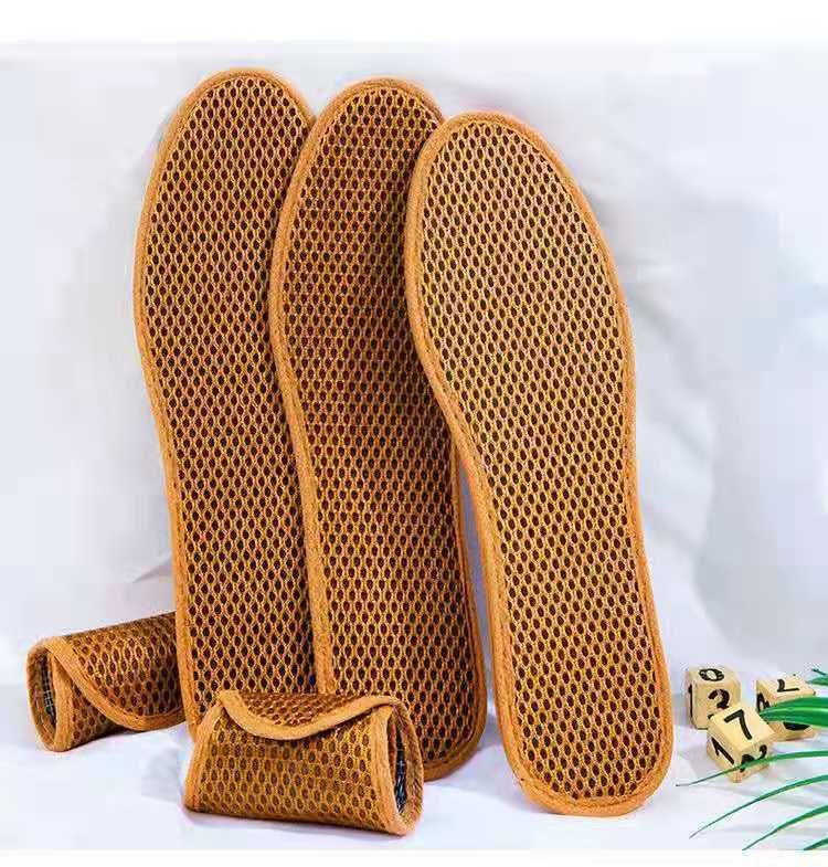 竹炭除臭鞋垫男女吸汗透气防臭鞋垫运动舒适减震四季加厚皮鞋垫子竹炭