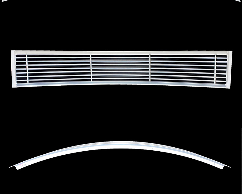 谦捷优 空调出风口格栅弧形中央空调出风口格栅铝合金异形凹凸圆形