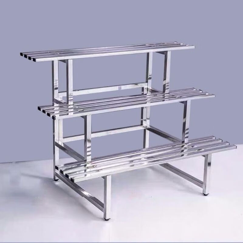 万服兰花架兰花架室内外阳台不锈钢多层花架阶梯式兰花多肉落地a3层长