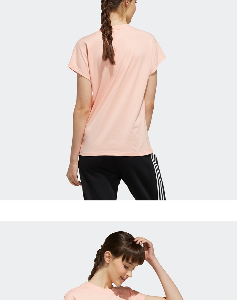 阿迪达斯官网 adidas neow c  t女装夏季运动短袖t恤 ei4678 亮光粉 a