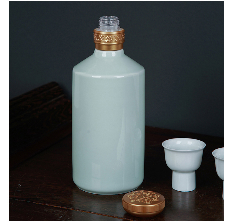 散酒容器景德镇陶瓷酒瓶泡酒壶酱酒瓶一斤装白酒密封家用酒壶酒坛酒杯