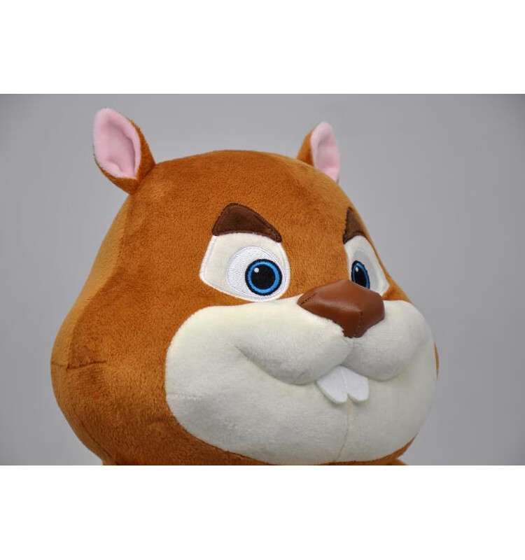 抖音同款熊出没之玩具洞洞幺毛绒公仔怪兽计划熊大熊二光头强房间床上