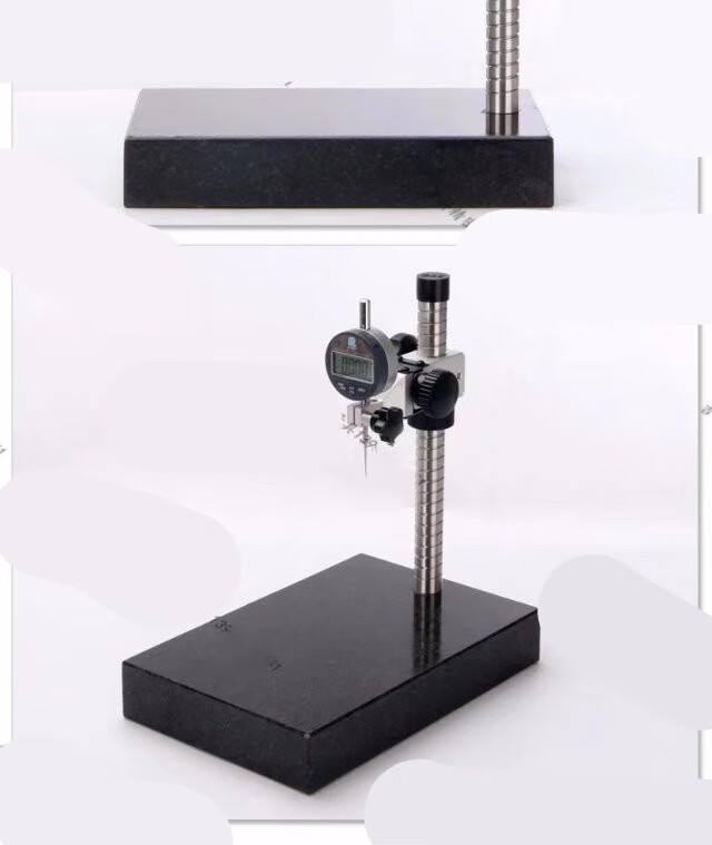 大理石平台支架数显高度规百分表座00级比测台0-100mm测厚高度计 螺杆