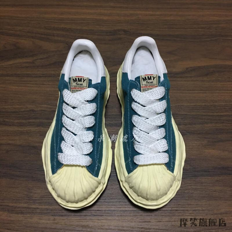 日本三原康裕溶解鞋做旧mmy余文乐男低帮女厚底增高变形溶解帆布板鞋