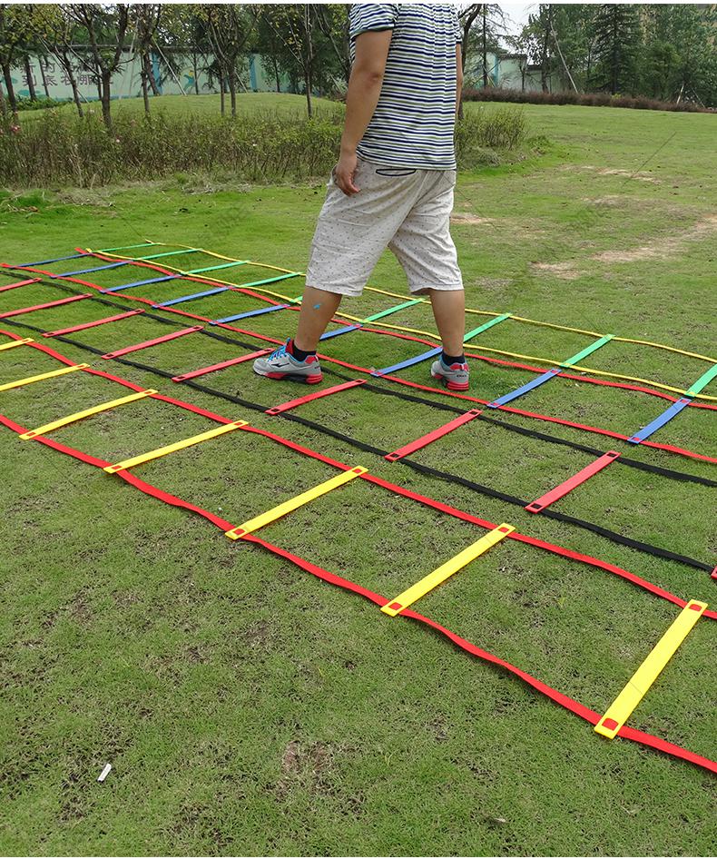 绳梯敏捷梯足球训练步伐软梯儿童体能训练器材跳格梯协调性绳梯10米20