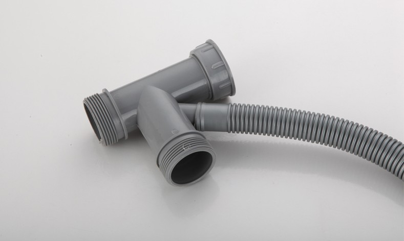 洗菜盆圆形溢水管溢水接头厨房加长软管水槽溢水口配件侧漏管 40厘米