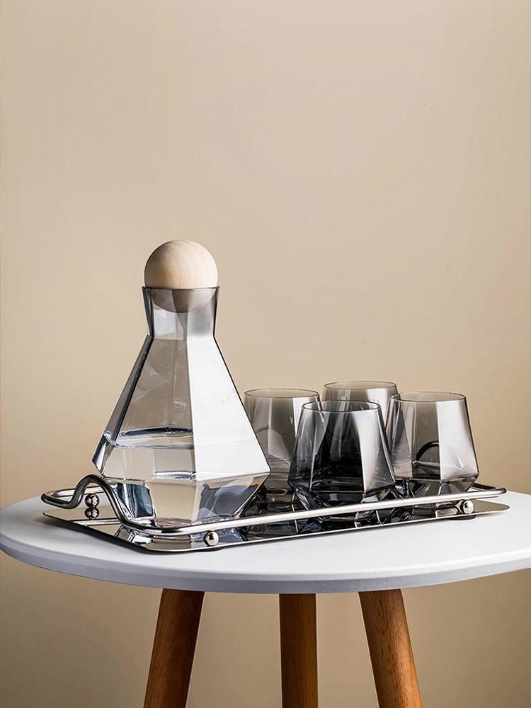 2021新款六角六棱玻璃水杯网红六角杯耐热家用玻璃杯北欧风六棱玻璃杯