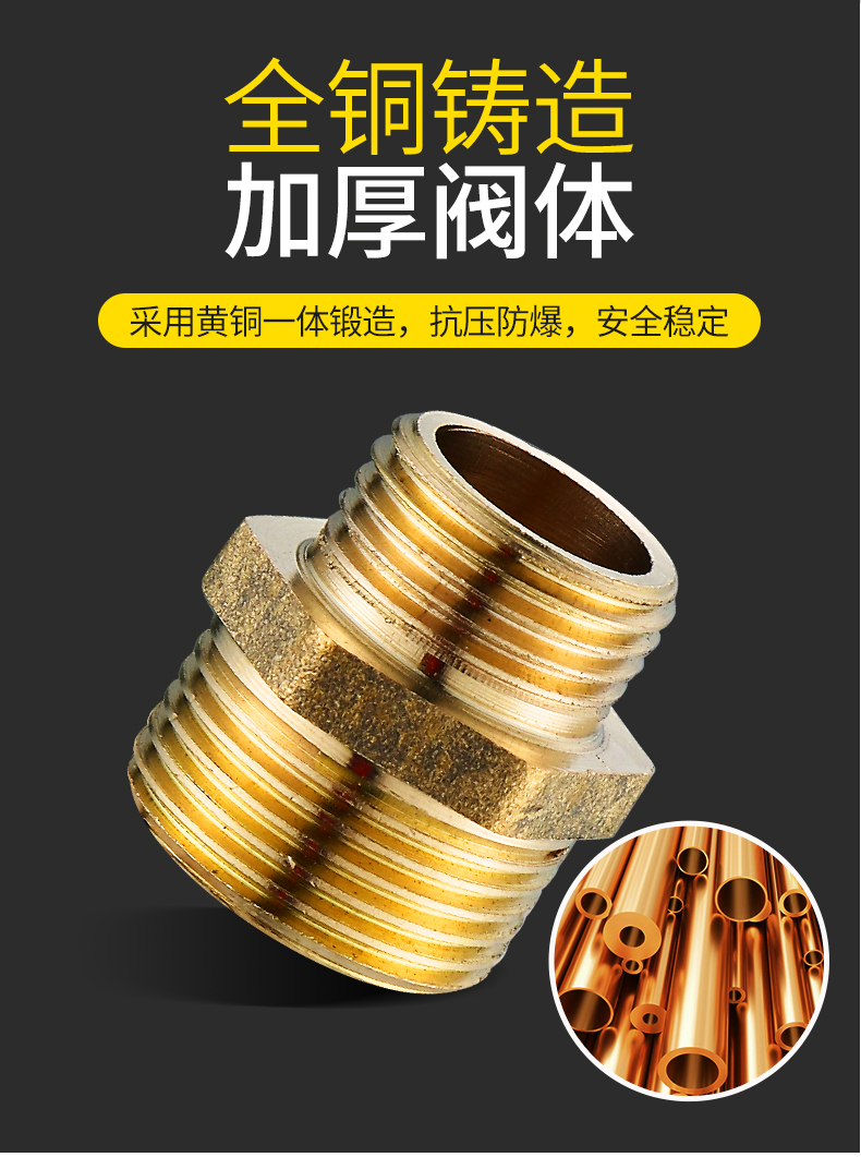配件水龙头接头1618202224内外丝粗细牙转换20mm粗牙变径接口外粗20转