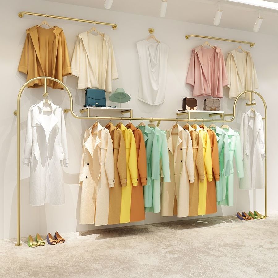 服装店展示架上墙壁挂式墙上挂衣架白墙挂墙架网红男女装衣服架子定制
