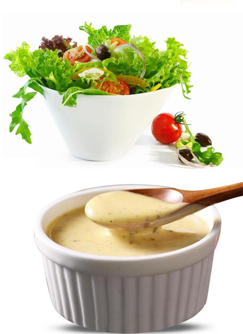 冠利法式沙拉酱德国冠利蜂蜜芥末沙拉酱大瓶1l芥末色拉海鲜意面汉堡沾