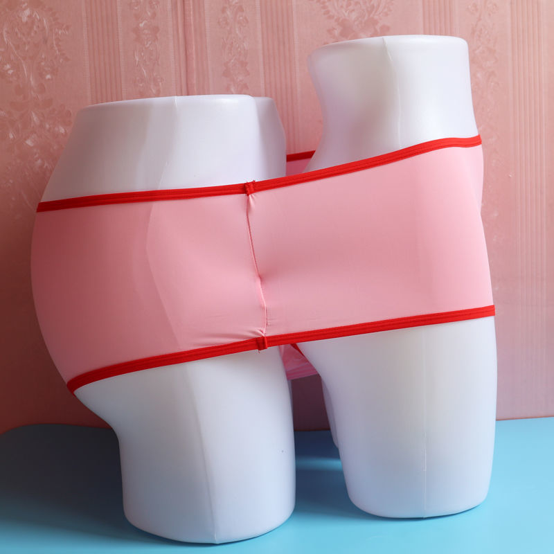 姬欲双人情侣内裤连体丝滑男女共用夫妻用品弹力裤兜 黑 均码(2人300