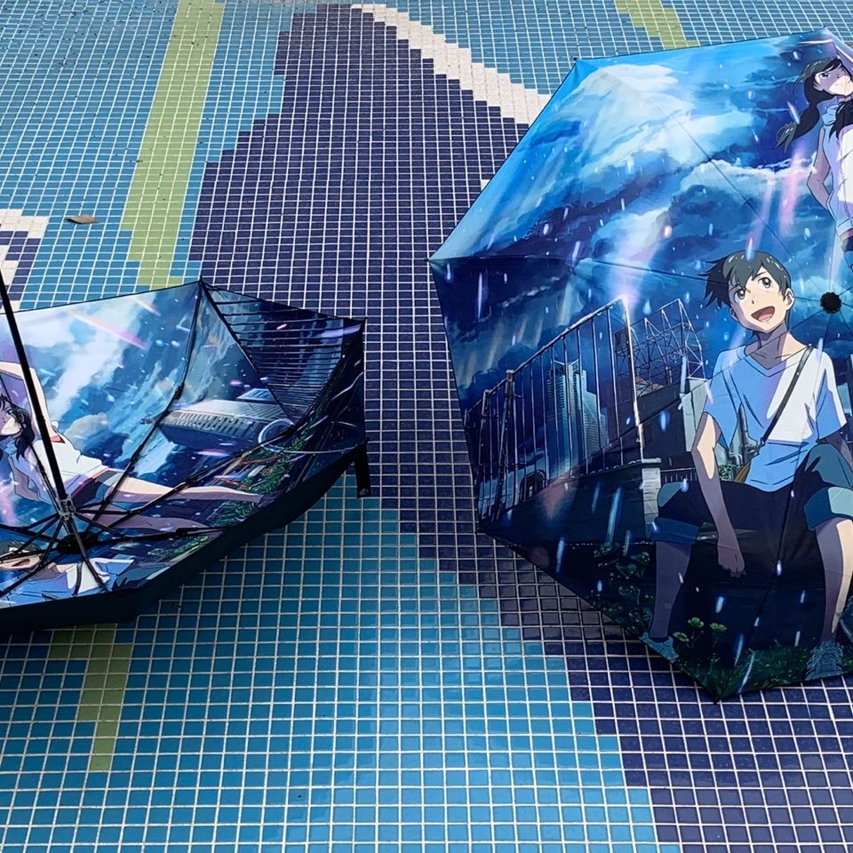 黑胶天气之子伞防晒太阳你的名字雨伞新海诚周边折叠动漫日系新款团在