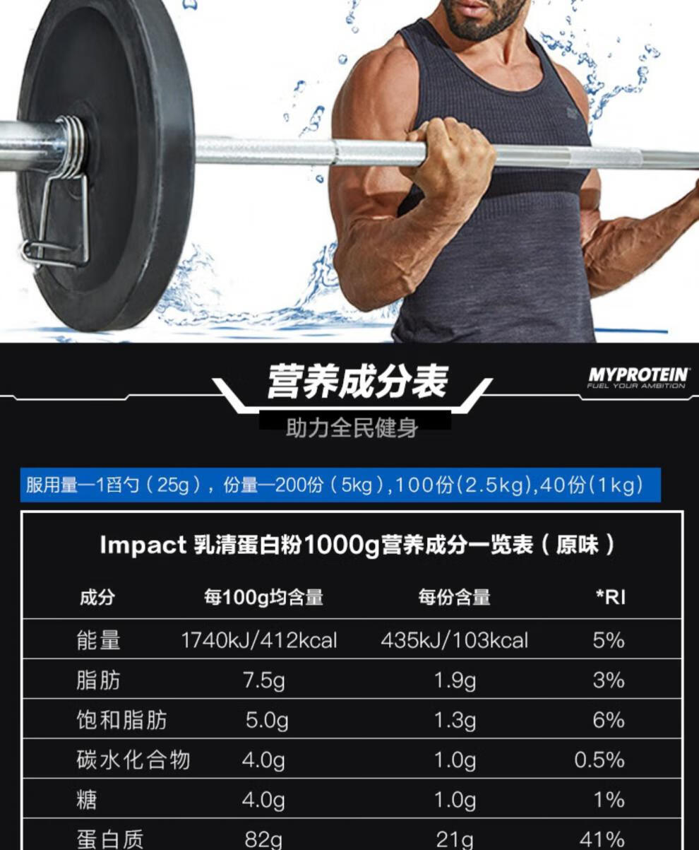 myprotein熊猫乳清蛋白粉增肌粉 whey蛋白质粉男女健身运动熊猫粉 5.
